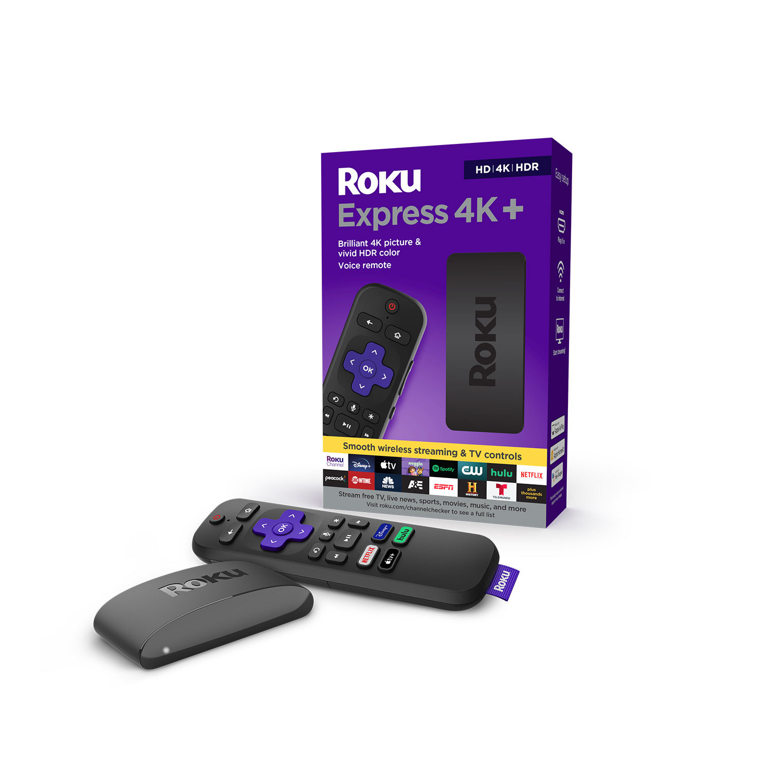 Roku - System outlets Powerful 4K Media Player, Premium Audio, All in One, Voice Remote